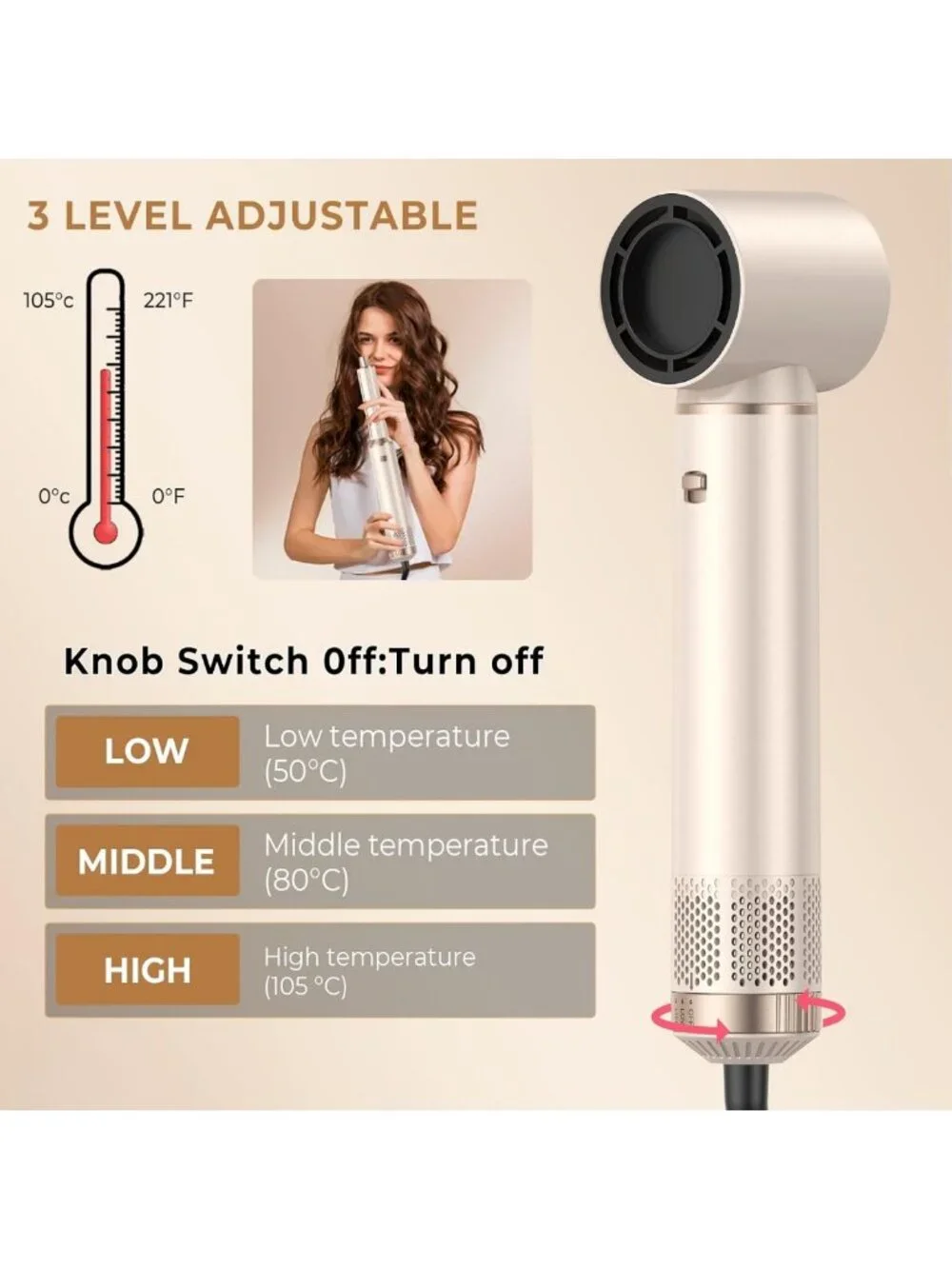5-in-1 Hair Dryer Brush Set - Ionic Blow Drying, Curling, Volumizing